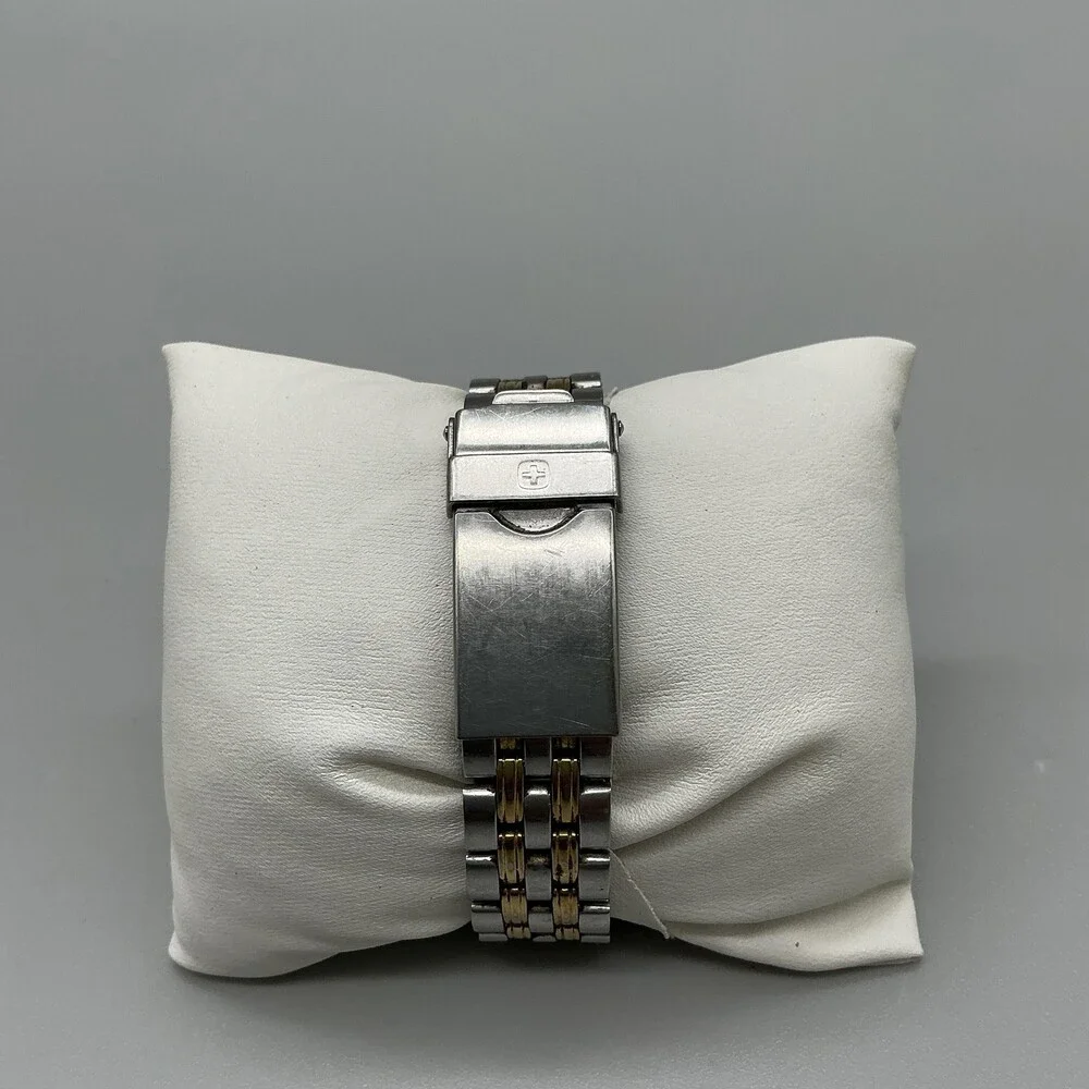 Wenger SMT Design Womens Watch 29mm Day Date Two Tone Swiss New Battery 6.25